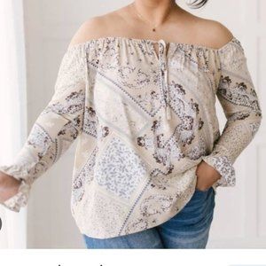 Andthewhy off shoulder Blouse 2x